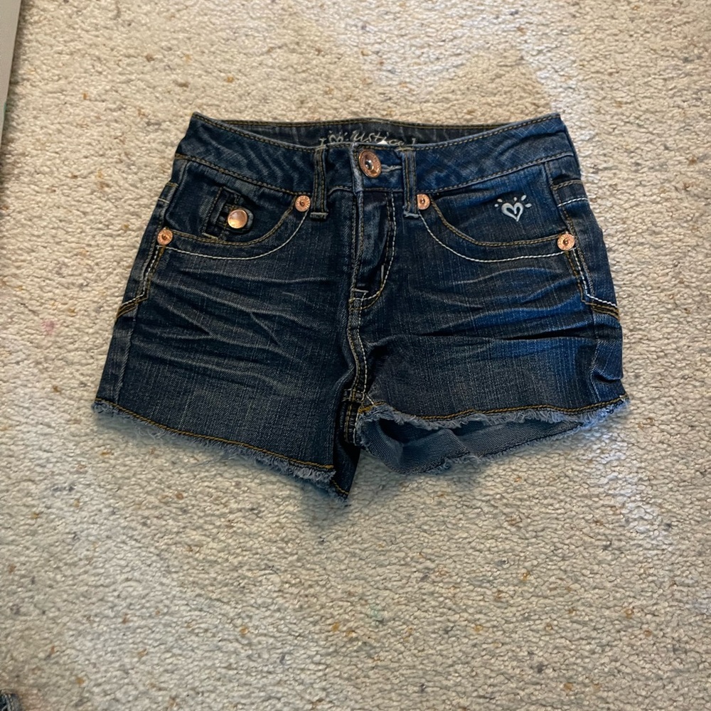 Girls size 10 justice jean shorts